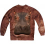Realistic Hippo Face Sweatshirt