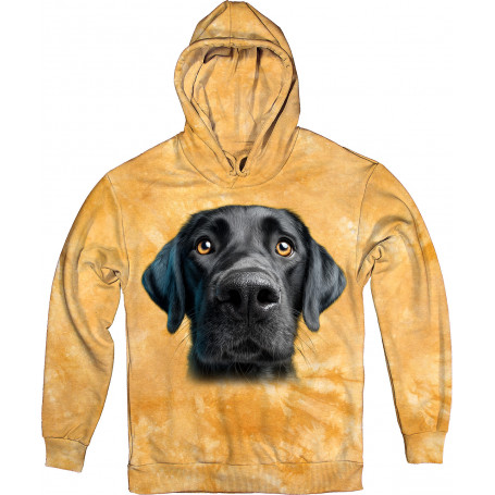 Black Labrador Face Hoodie