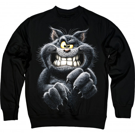 Evil Grin Cat Sweatshirt