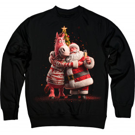 Santa and The Horse – Holiday Cheers Sweatshirt