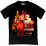 Santa and Red Horse T-Shirt