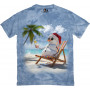Beach Chill Snowman – Tropical Christmas T-Shirt