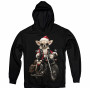 Biker Chihuahua Santa Hoodie