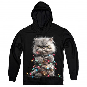 Grumpy Christmas Cat Hoodie