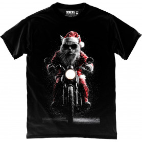 Moto Santa Cat T-Shirt