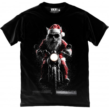 Moto Santa Cat T-Shirt