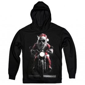 Moto Santa Cat Hoodie