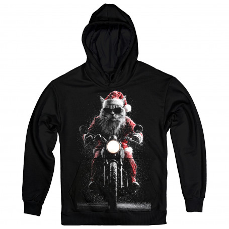 Moto Santa Cat Hoodie