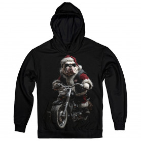 Bulldog Santa Rider Hoodie