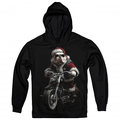 Bulldog Santa Rider Hoodie