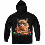 Grumpy Christmas Lights Cat Hoodie