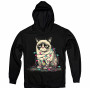 Grumpy Cat Tangled in Lights Hoodie