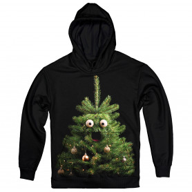 Funny Googly-Eyed Christmas Tree Hoodie
