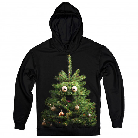 Funny Googly-Eyed Christmas Tree Hoodie