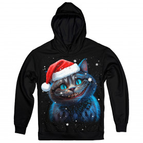 Cheshire Santa Cat Hoodie