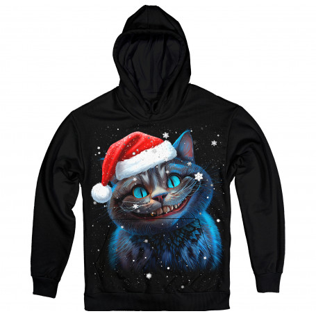 Cheshire Santa Cat Hoodie