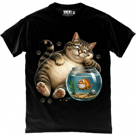 Suspicious Fishbowl Cat T-Shirt