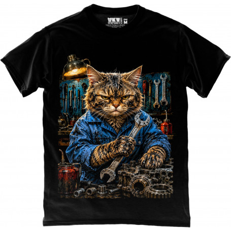 Mechanic Cat T-Shirt