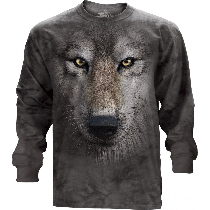 wolf face tshirt