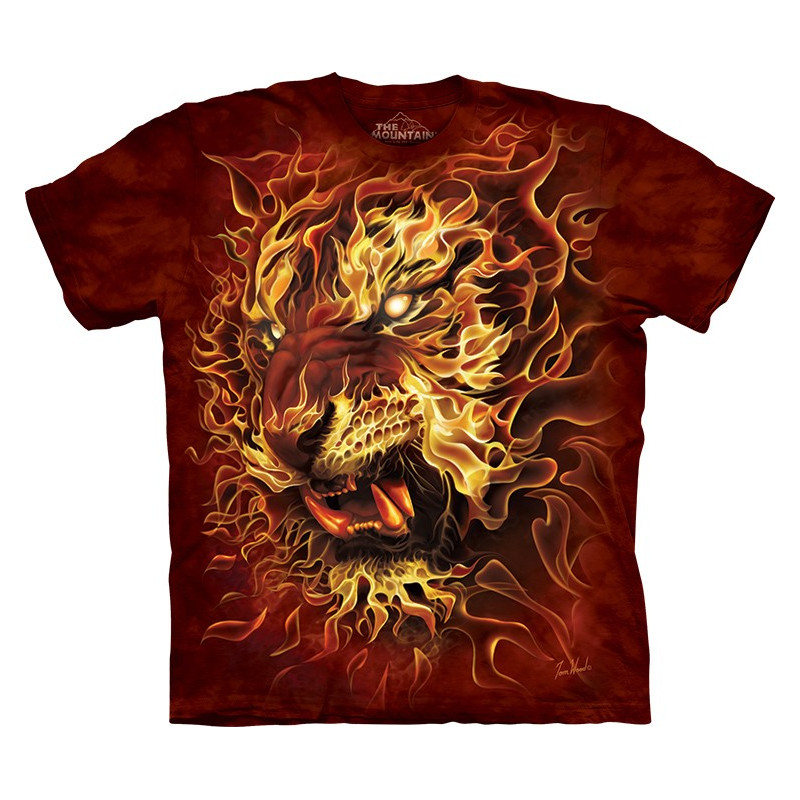 Graphic Fire Tiger T-Shirt - clothingmonster.com