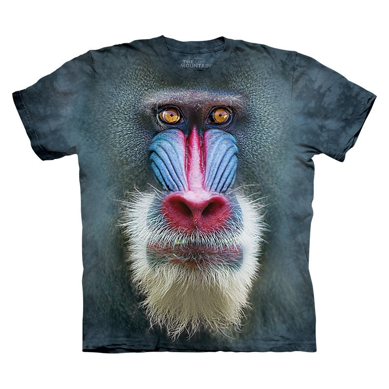 Big Face Mandrill Baboon T-Shirt - clothingmonster.com