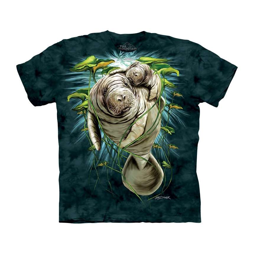 Manatee Mom & Calf T-Shirt - clothingmonster.com