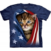 3D Patriotic Kitten T-Shirt