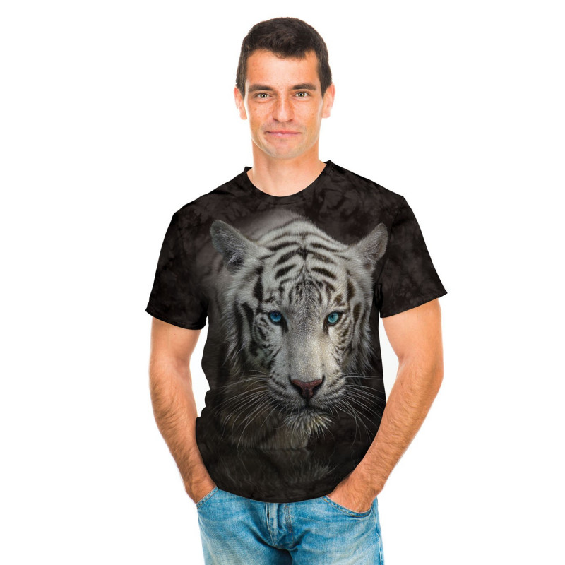 White Tiger Reflection T-Shirt - clothingmonster.com