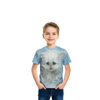 Fluffy White Kitten T-Shirt - clothingmonster.com