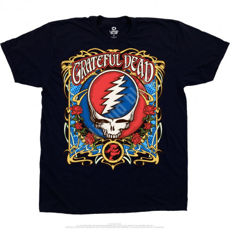Grateful Dead Steal Your Roses Navy T-Shirt