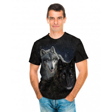 Wild Wolf Wolves Animals Sizes S-5X NEW Star Wolves T-Shirt by The Mountain