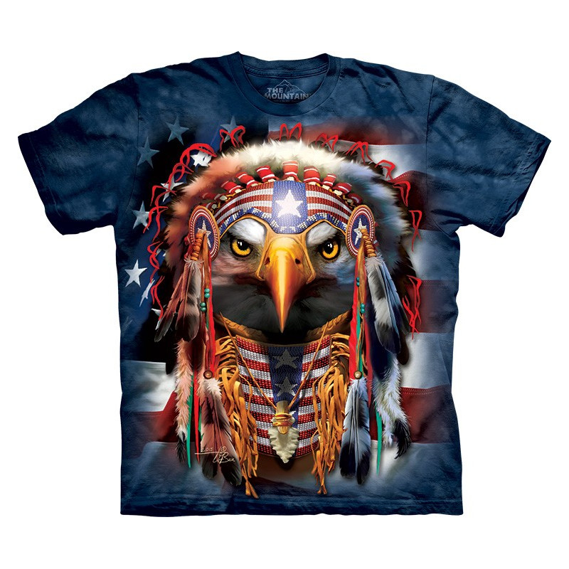 Patriot Eagle - Men's Navy Long-Sleeve Graphic T-Shirt